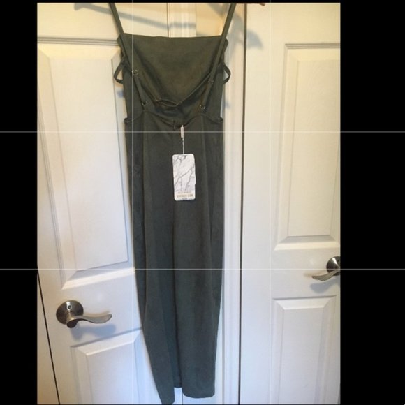 NWT Oh Polly Midi Suede Dress - Picture 2 of 8